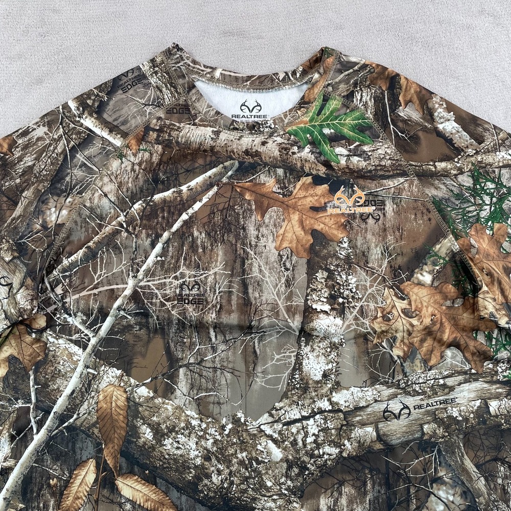 Realtree EDGE Scent Control Crew Top Men XL Camouflage Performance Thermal NWOT - Picture 4 of 7